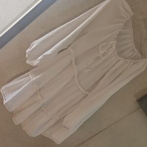 Elegant Cream Women's Tunic Top